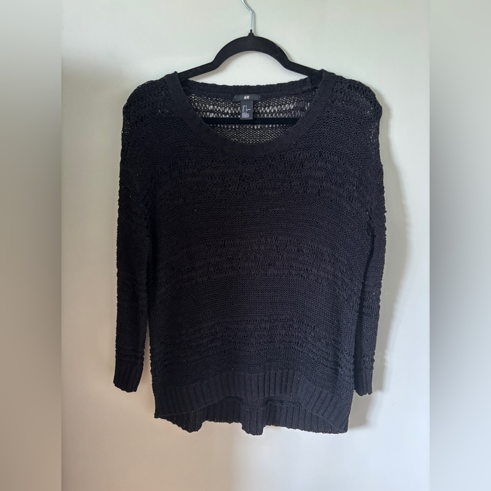 H&M Black Knit Sweater for Women